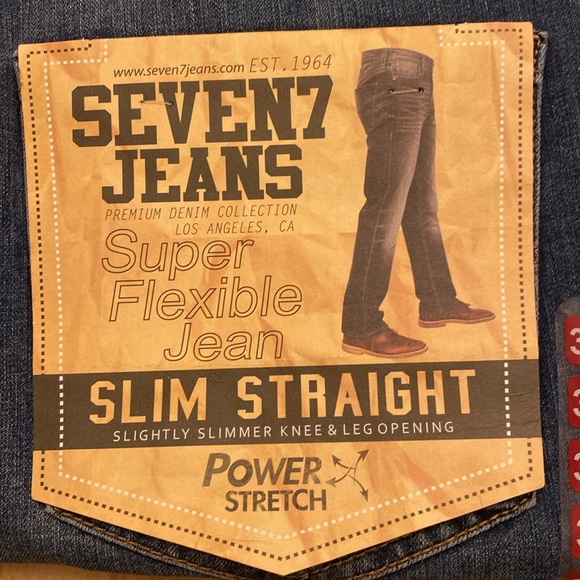 Seven7 Men’s Slim Straight Power Stretch super flexible Jeans NWT - Picture 2 of 4